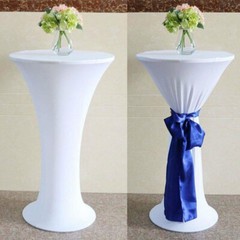 60/70/80cm Cocktail Table Cover Spandex Cloth for Wedding Party Meeting Decor