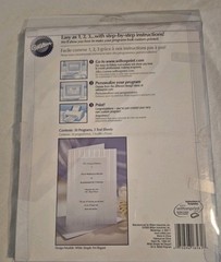 Wilton Bi-fold Programs~50 sheets~»White Simple Yet Elegant»~unused