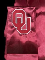 University of Oklahoma (OU) Satin Chair Sash / Wreath Sash (2 Logos) 49k Stitch