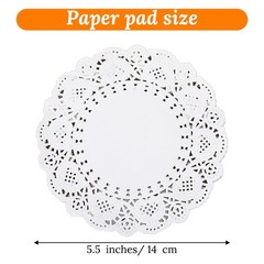 Doilies 5.5 Inch 100 Pcs White Round 5.51 × inches / 14 × 14 cm,