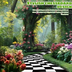 47 x 118 Inches Wonderland Party Decoration Black and White Aisle Runner Rug .