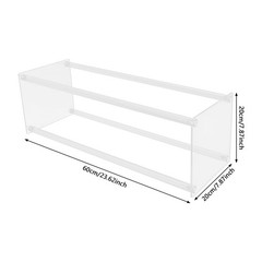 10Pcs Acrylic Clear Vase, 7.9×7.9×23.6In Rectangular Flower Display Stand,