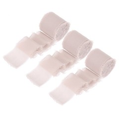 Chiffon Ribbon, 1.5″x7 Yard Silk Nude Color Tulle Satin Fabric Ribbon,3pcs