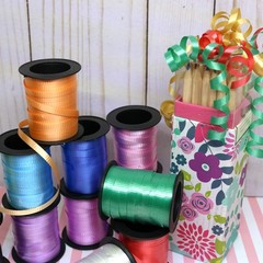 GIFTEXPRESS 12 Rolls Crimped Curling Ribbon Balloon Strings, assorted