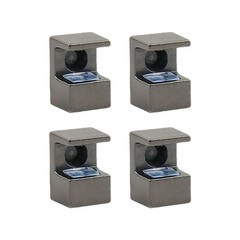 4pcs Sturdy Zinc Alloy Glass Clamps Convenient for Secure and Stable Support