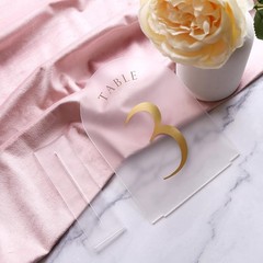 Frosted Arch Wedding Table Numbers Stands 130 Gold Foil 5×7 Acrylic 30 PCS