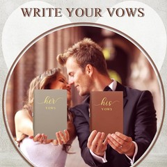 2 Pcs Wedding Vow Books His and Hers Copper Brown, Almond