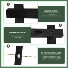 Wood Picture Frames Collage,Photo Display With 30 Clips,Hanging Picture Board…