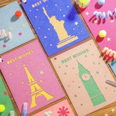 50 Sheets A5 Size 25 Colors Glitter (5.8 x 8.3 in), 25 [50 Sheets]