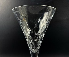 RCR Royal Crystal Glass Goblets LAURUS Glass Water Stickers Italy Set of 3 Vtg
