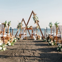 2pcs Wedding Archway Curtain Backdrop Stand Triangle Events Frame Easy Assembly