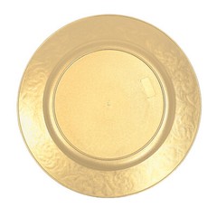 100PCS Gold Charger Plates 13 in Round Plastic Gold Chargers for Dinner Plates