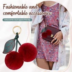 12 Sets Cherry Keychain Bag Bulk Charms for Handbags Purse Accessories