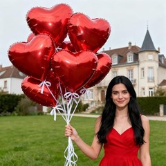 Heart Balloons 12Pcs Heart Shaped Balloons 18Inch Heart Foil Balloons Red