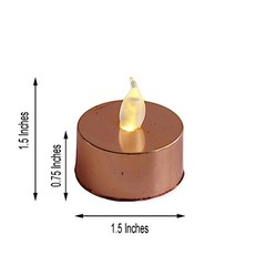 12 pcs 1.5″ tall LED Tealight Metallic Candles Lights Wedding Party Centerpieces