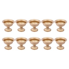 Pack of 10 Gold Flower Trumpet Vases Wedding Party Tabletop Centerpieces Stand
