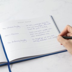 Versatile Black Leather Guest Book – Perfect for Parties, Homes, and Memorials