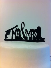 Western Pistol Boot MR & MRS Wedding Cake Topper MADE In USA…..Ships from USA
