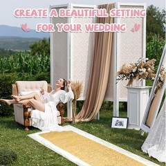 Burlap Aisle Runner for Wedding Ceremony, 36″ X 20Ft Natural Burlap Wedding Aisl