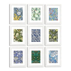 8×10 Picture Frame Set of 9 for Pictures 5×7 with Mat or 8×10 Without Mat, Wa…