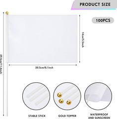 Remerry 100 Pieces Blank Sublimation Flags to Decorate 5. 51 X 8. 27 Inches Smal
