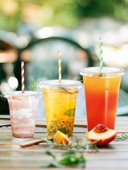 75 Sets Plastic Cups with Lids – Clear Disposable Drinking Cups for 24 oz