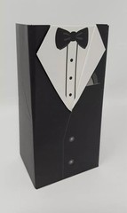 Details Accessories Wedding Favor Boxes Groom Tuxedo Suit Black White Pkg of 10