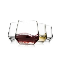 Stemless Wine Glasses Set of 4, 13.5oz Red White Wine Glasses 13.5oz Set of 4