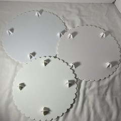 VTG Wilton Circles of Strength 3 Tier Cake Separator Plates Scalloped 9”- 11”