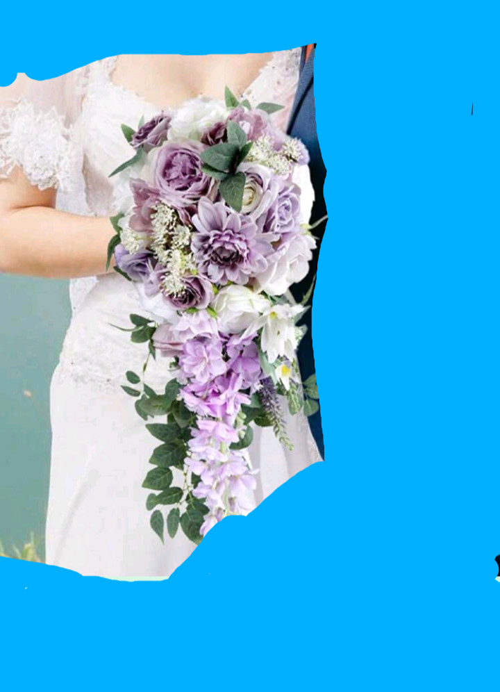 bridal bouquet purple and white beautiful bouquet