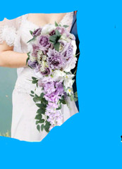 bridal bouquet purple and white beautiful bouquet