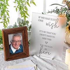 Yousoontic Wedding Memorial Sign Clear Acrylic Signs with Stand Frosted You S…