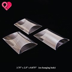 PVC Plastic Clear Transparent Pillow Rectangle Gift Favor Candy Nut Box Bulk 12