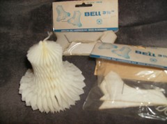 NEW 9 PC WEDDING WHITE TISSUE BELL FULL ROUND HONEYCOMB 3-1/2″