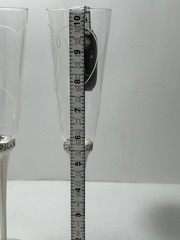 Mikasa «Love Story» Heart Shape Silver Plated Flutes Wedding / Special Occasion