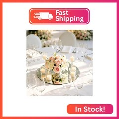 10 Pack Round Mirror Centerpieces for Tables Decorations, 6″ Acrylic Circle Mirr