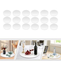 18 Pcs Round Mirror Tray Circle Mirror Centerpiece Round Mirror Candle Plate Set