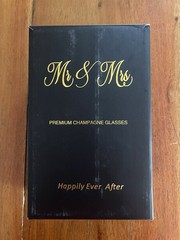 ‘Mr and Mrs’ Champagne Toasting Flutes for Bride and Groom, Wedding Wine Glasses