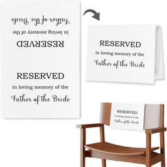 Reserved Seating Chair Signs, in Loving Memory Wedding Sign Pew Cloths Seating P