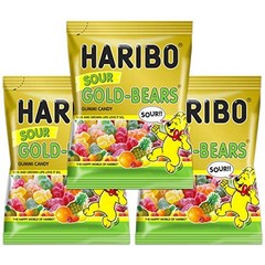 Sour Gold-Bears Gummi Candy Set of 3 3.6 oz bags