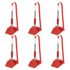 6 Pcs Secure Pen with Adhesive Chain and Security Pen Holder, Red