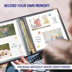 12×12 P Album 3 Ring Binder, Leather Cover Scrapbook Album 12×12
