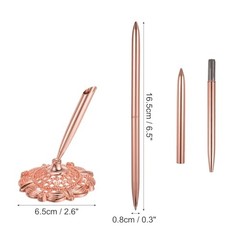 Rose Gold Wedding Pen with Holder – 1 Set