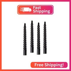 8 Inch Taper Spiral Candle Set of 4 Tapered Candles, 5 hrs,Smokeless,Home Dinner