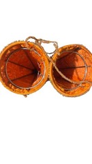 Indian Wedding Favor Mukhwas Saunf Cones Orange Beaded Sequin Decor | Set of 2