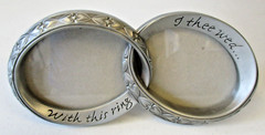 «With This Ring I Thee Wed… » Pewter Wedding Photo Picture Frame by Malden