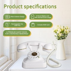 Retro Audio Guest Book Phone for Weddings – Capture Cherished Messages Forever