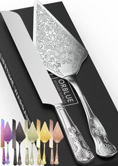 Elegant Wedding Cake Knife and Server Set – Premium Engraved Cutting Tools for N