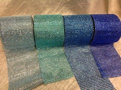 2.25″x10 Yards DIAMOND MESH WRAP ROLL SPARKLE RHINESTONE Crystal Ribbon