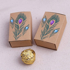 50pcs Suitcase Candy Boxes, Party Favor Candy Box, Vintage Kraft Paper Gift Bag